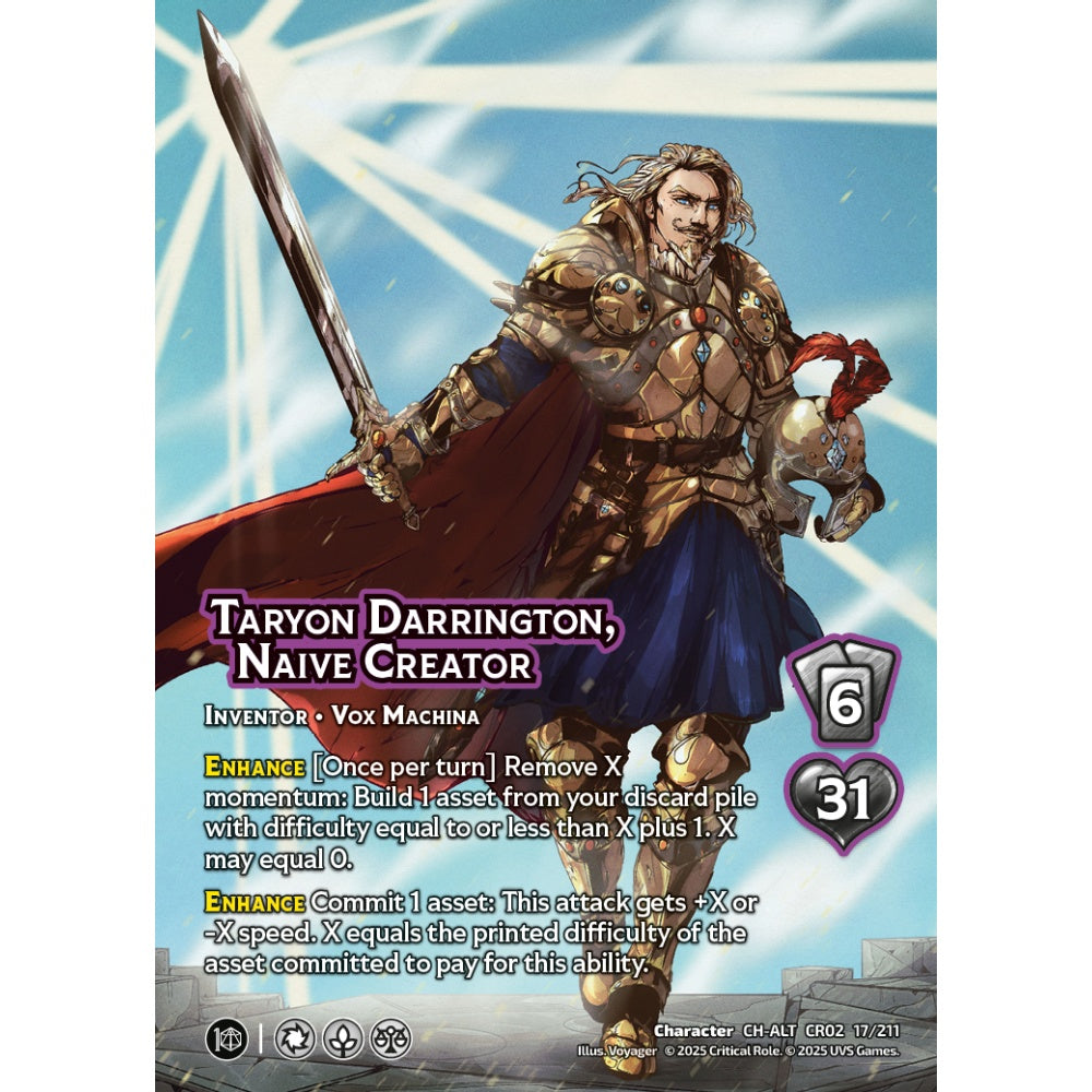 Taryon Darrington, Naive Creator, 17/211, CR02, Universus, Critical Role: Heroes Of Exandria, Character, CH-ALT