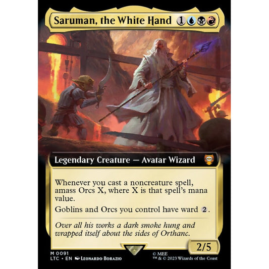 Saruman, the White Hand, mythic, 91, Magic the Gathering, Tales of Middle-earth Commander