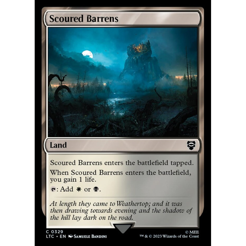 Scoured Barrens, common, 329, Magic the Gathering, Tales of Middle-earth Commander