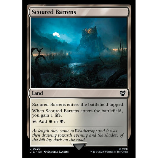 Scoured Barrens, common, 329, Magic the Gathering, Tales of Middle-earth Commander