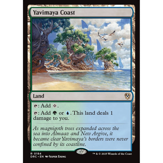Yavimaya Coast, 184, rare, Magic: The Gathering, Aetherdrift Commander