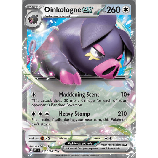 Oinkologne ex Double Rare 158/198 Pokemon Card Game Scarlet & Violet
