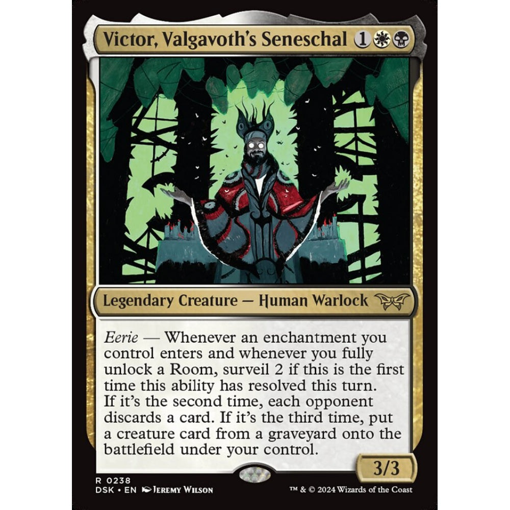 Victor, Valgavoth's Seneschal, 238, rare, Magic: The Gathering, Duskmourn: House of Horror
