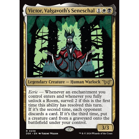 Victor, Valgavoth's Seneschal, 238, rare, Magic: The Gathering, Duskmourn: House of Horror