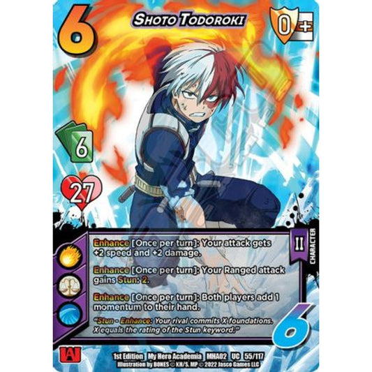 Shoto Todoroki, 55/117, UC, UniVersus, MHA02 Crimson Rampage