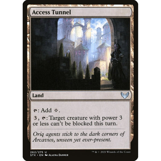 Access Tunnel uncommon 262 Magic the Gathering Strixhaven: School of Mages