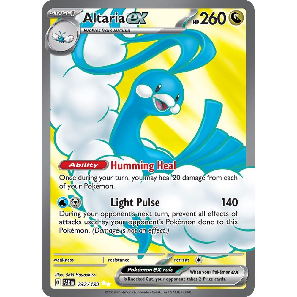Altaria ex Ultra Rare 232/182 Pokemon Card Game Paradox Rift