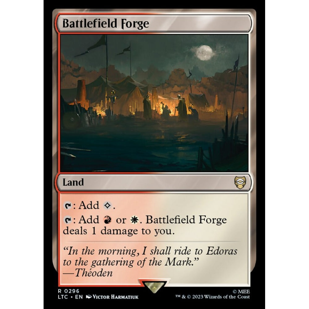 Battlefield Forge, rare, 296, Magic the Gathering, Tales of Middle-earth Commander