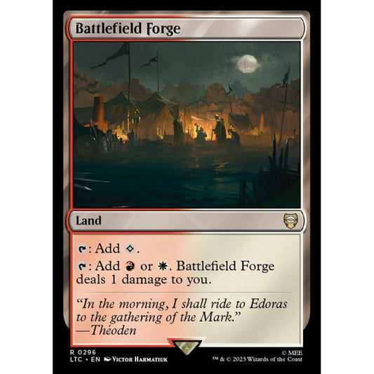 Battlefield Forge, rare, 296, Magic the Gathering, Tales of Middle-earth Commander