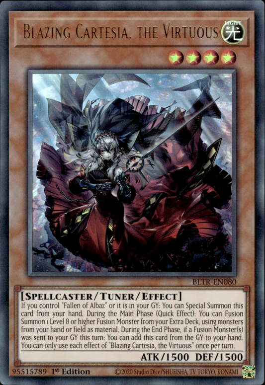 Blazing Cartesia, the Virtuous DABL-EN011 Secret Secret Rare Yu-Gi-Oh Darkwing Blast in Art