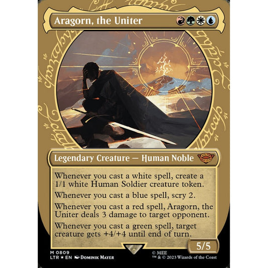 Aragorn, the Uniter, mythic, 809, Magic the Gathering, The Lord of the Rings: Tales of Middle-earth