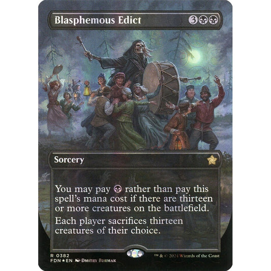 Blasphemous Edict, 382, rare, Magic: The Gathering, Foundations