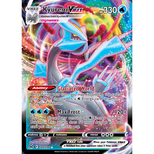 Kyurem VMAX Ultra Rare 049/196 Pokemon Card Game Lost Origins