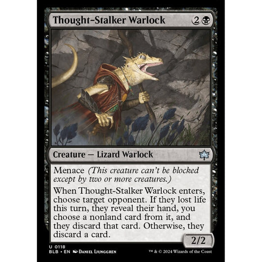 Thought-Stalker Warlock, 118, uncommon, Magic: The Gathering, Bloomburrow