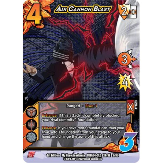 Air Cannon Blast, 2/36, XR-SE, UniVersus, MHA04 League of Villains