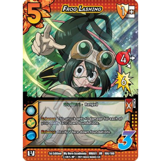 Frog Lashing, 166/180, UR, UniVersus, MHA01 My Hero Academia