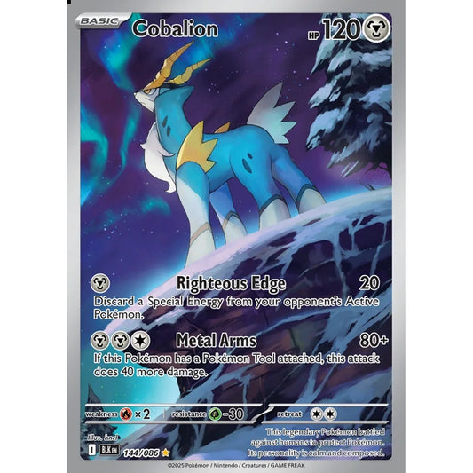 Cobalion Illustration Rare 144/086 Pokemon Card Game Black Bolt