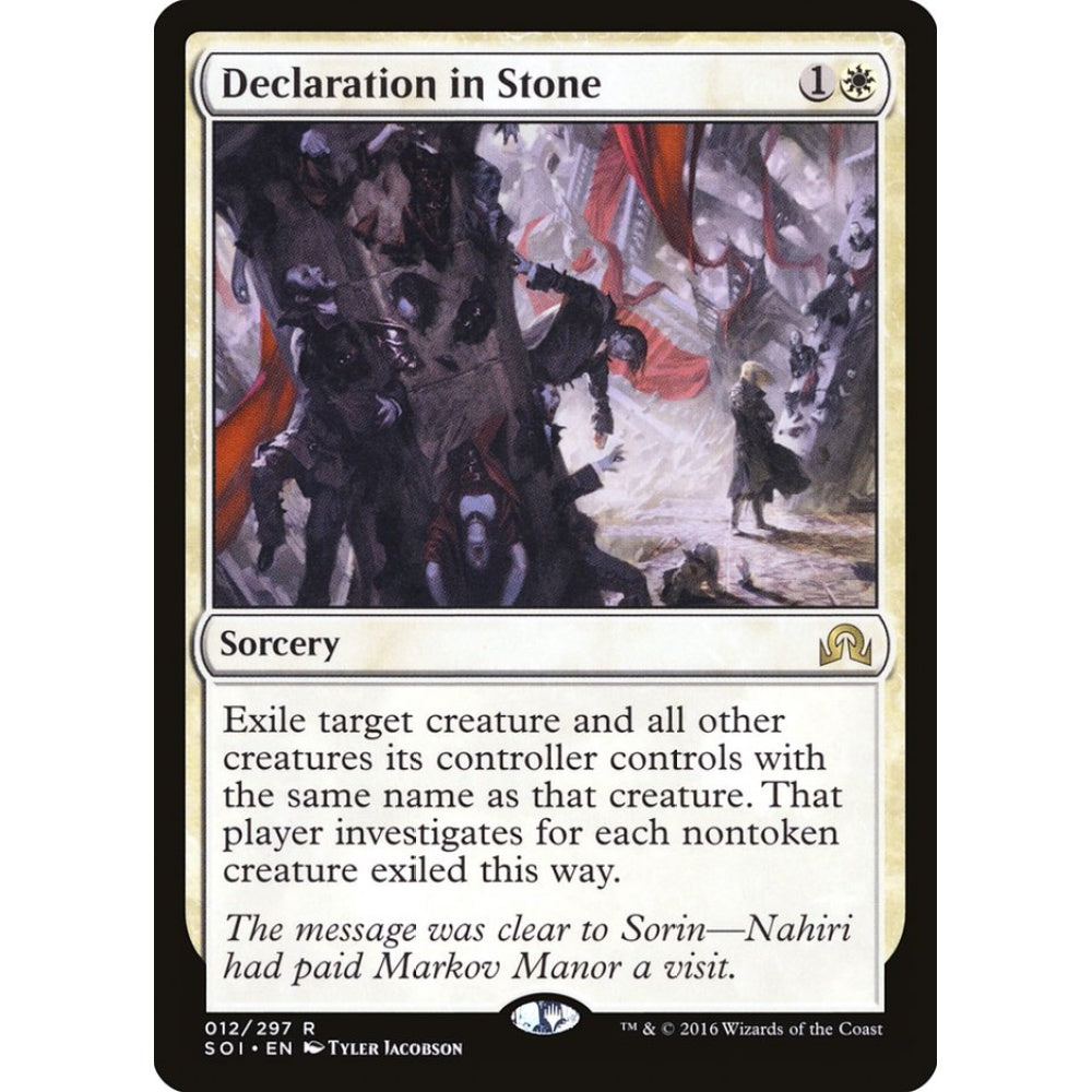 Declaration in Stone rare 12 Magic the Gathering Shadows over Innistrad