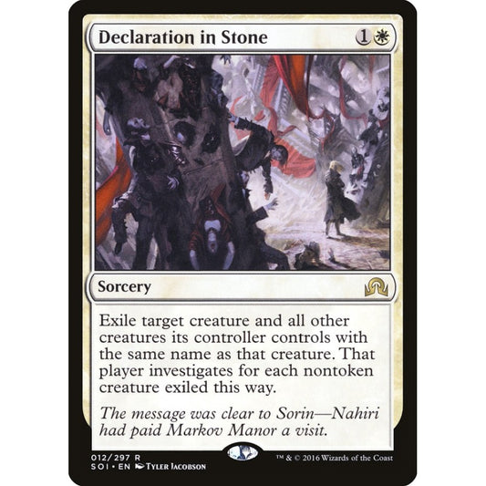 Declaration in Stone rare 12 Magic the Gathering Shadows over Innistrad