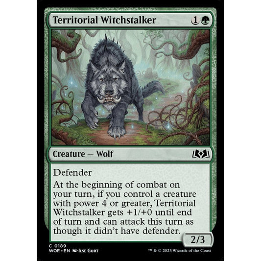 Territorial Witchstalker, common, 189, Magic the Gathering, Wilds of Eldraine