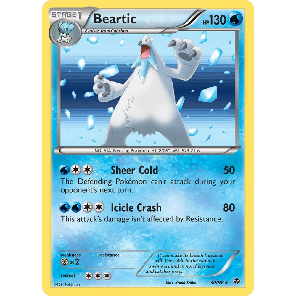 Beartic Rare Holo 30/98 Pokemon Card Game Emerging Powers