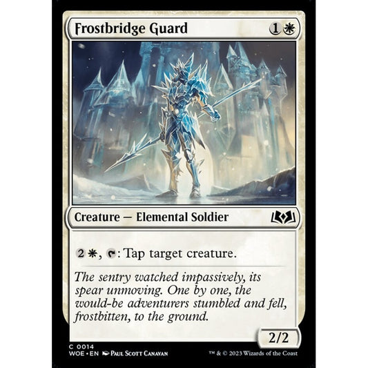 Frostbridge Guard, common, 14, Magic the Gathering, Wilds of Eldraine