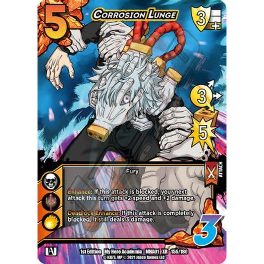 Corrosion Lunge, 156/180, XR, UniVersus, MHA01 My Hero Academia