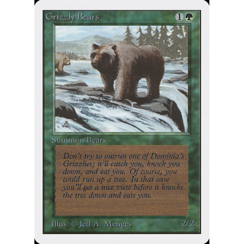 Grizzly Bears common 200 Magic the Gathering Unlimited Edition
