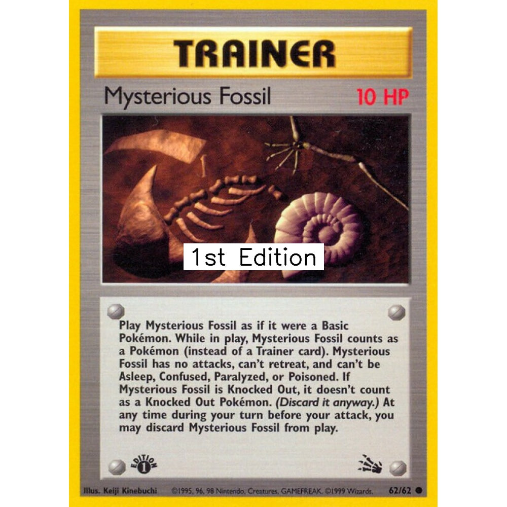 Mysterious Fossil Common 62/62 Pokemon Card Game Fossil