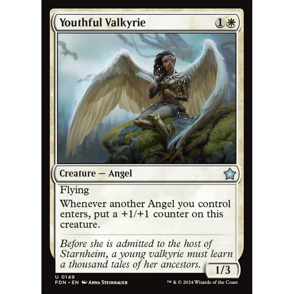 Youthful Valkyrie, 149, uncommon, Magic: The Gathering, Foundations