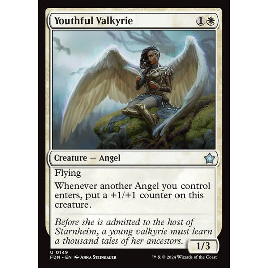 Youthful Valkyrie, 149, uncommon, Magic: The Gathering, Foundations