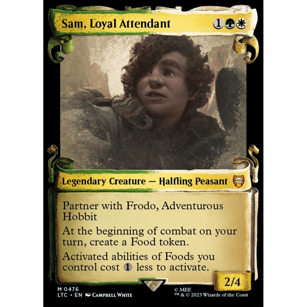 Sam, Loyal Attendant, mythic, 476, Magic the Gathering, Tales of Middle-earth Commander