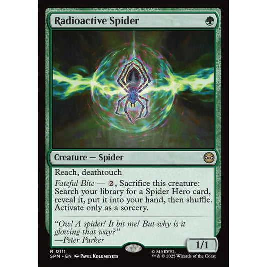 Radioactive Spider rare 111 Magic the Gathering Marvel's Spider-Man