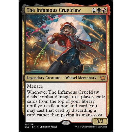 The Infamous Cruelclaw, 219, mythic, Magic: The Gathering, Bloomburrow