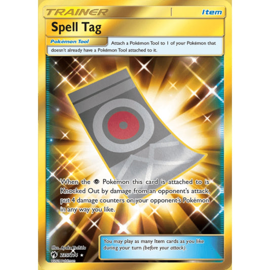 Spell Tag Secret Rare 235/214 Pokemon Card Game Lost Thunder