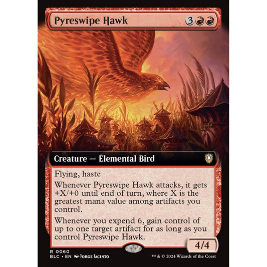 Pyreswipe Hawk, 60, rare, Magic: The Gathering, Bloomburrow Commander