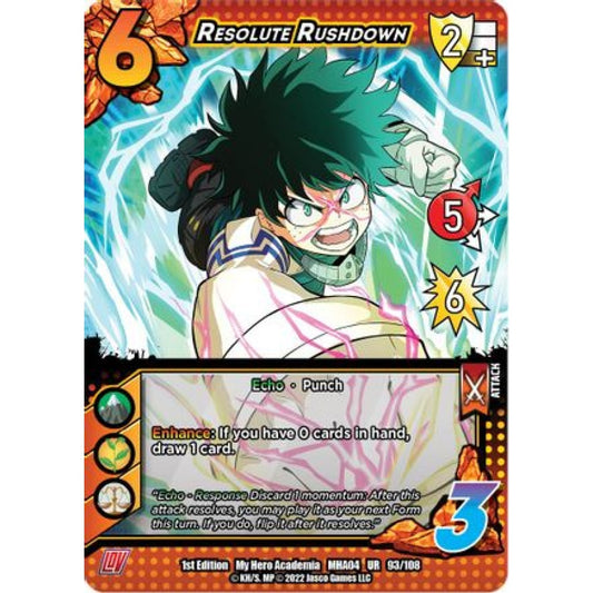 Resolute Rushdown, 093/108, UR, UniVersus, MHA04 League of Villains