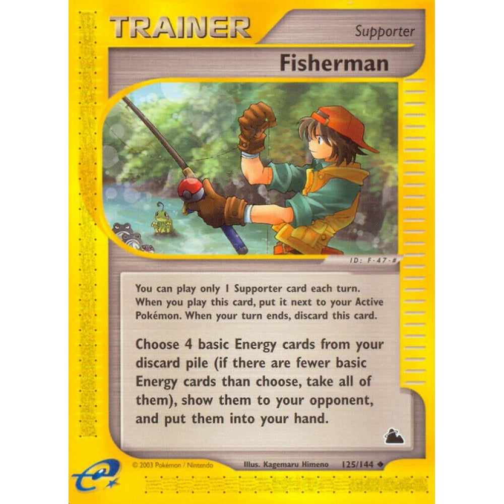 Fisherman Uncommon 125/144 Pokemon Card Game Skyridge