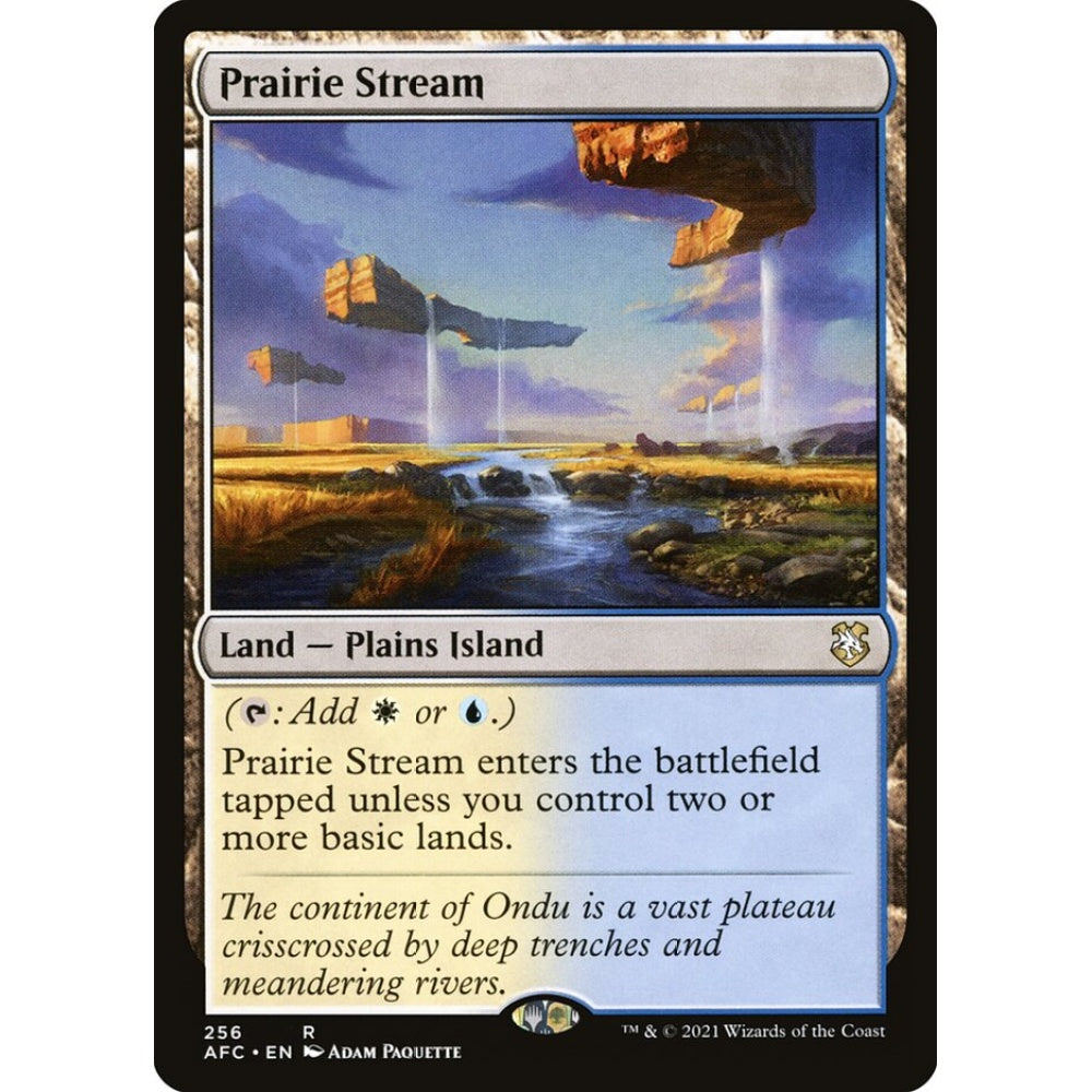 Prairie Stream rare 256 Magic the Gathering Forgotten Realms Commander