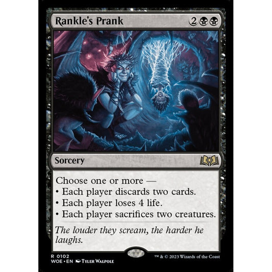 Rankle's Prank, rare, 102, Magic the Gathering, Wilds of Eldraine