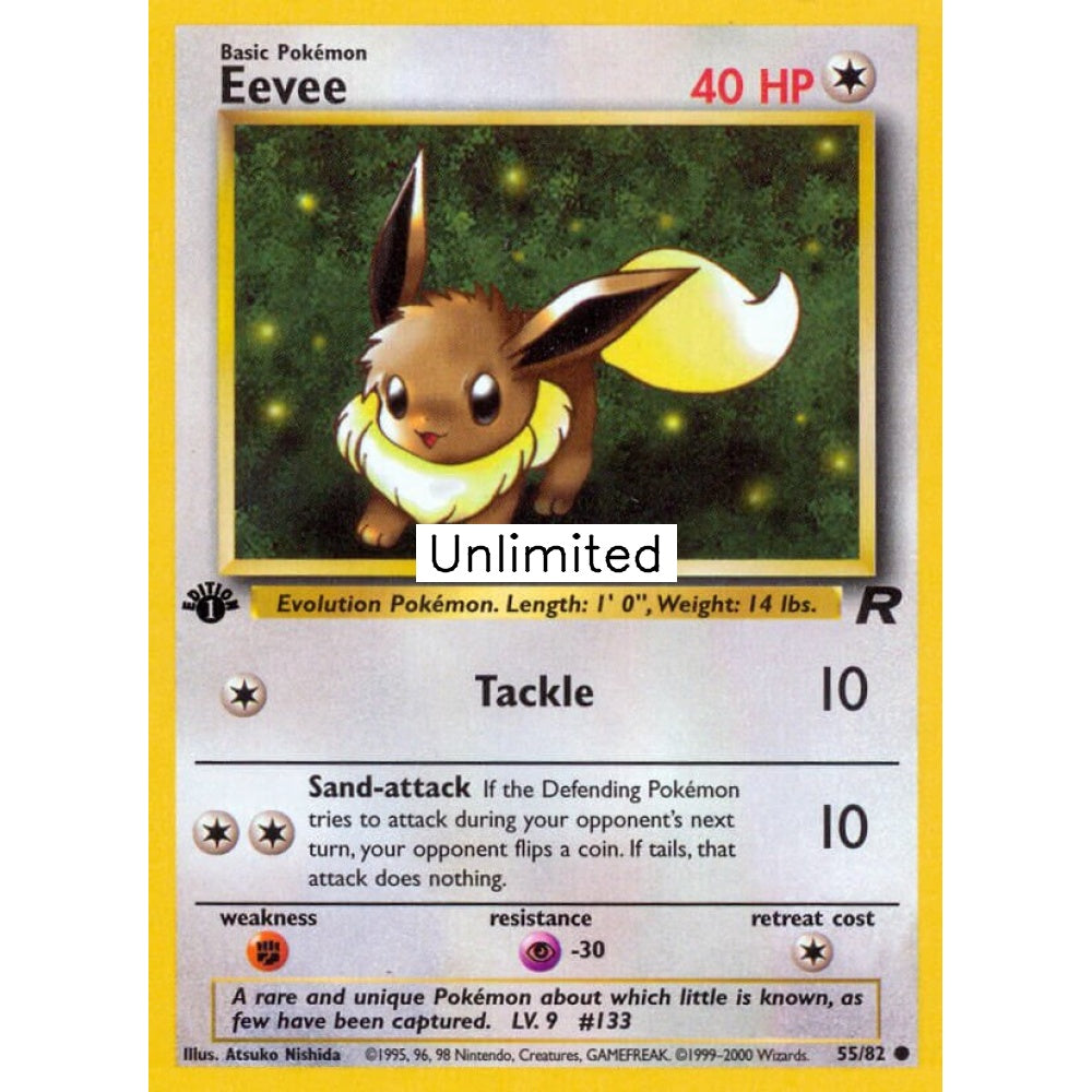 Eevee Common 55/82 Pokemon Card Game Team Rocket