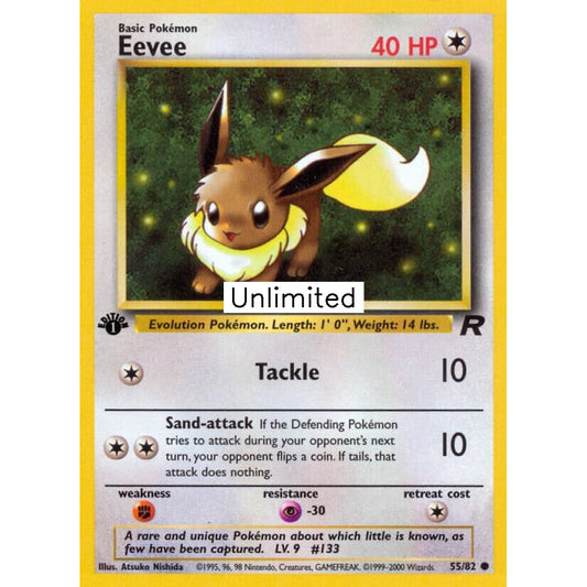 Eevee Common 55/82 Pokemon Card Game Team Rocket