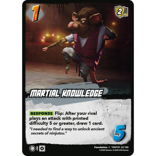 Martial Knowledge 52/186 TMNT01 Universus Teenage Mutant Ninja Turtles Foundation C