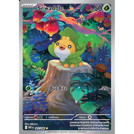 Sewaddle Illustration Rare 087/086 Pokemon Card Game White Flare