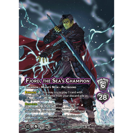 Fjord, the Sea’s Champion, 6/211, CR02, Universus, Critical Role: Heroes Of Exandria, Character, CH-ALT