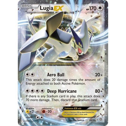 Lugia-EX Rare Holo EX 68/98 Pokemon Card Game Ancient Origins