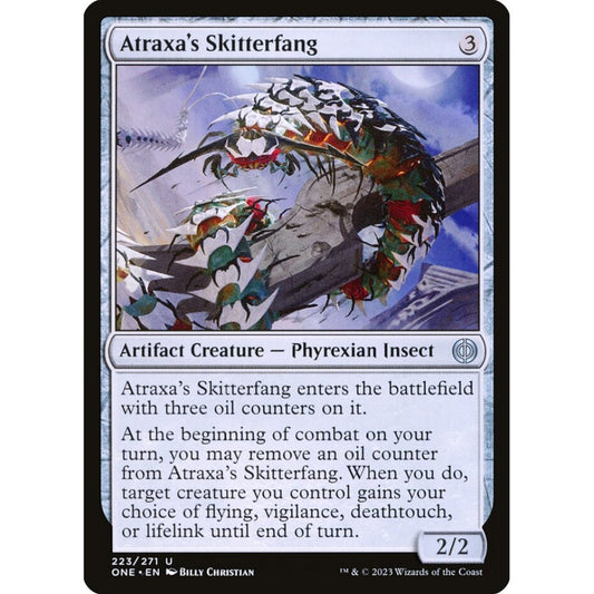 Atraxa's Skitterfang, uncommon, 223, Magic the Gathering, Phyrexia: All Will Be One