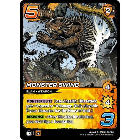 Monster Swing GDZ01 54/186 GDZ01 Universus Godzilla: Reign of Kaiju Attack R