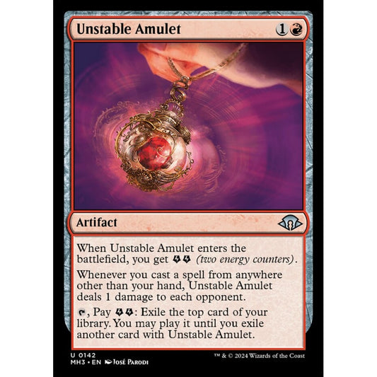 Unstable Amulet, 142, uncommon, Magic: The Gathering, Modern Horizons 3