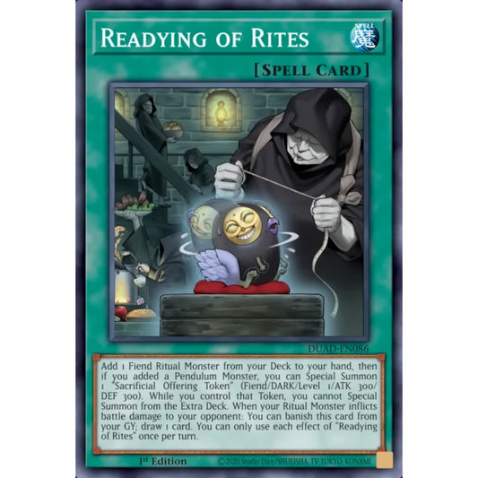 Readying of Rites DUAD-EN086 Super Super Rare Yu-Gi-Oh Duelist's Advance in Art
